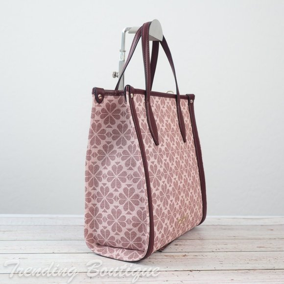 NWT Kate Spade Spade Flower Coated Canvas Infinite Medium North South Tote - Picture 5 of 12
